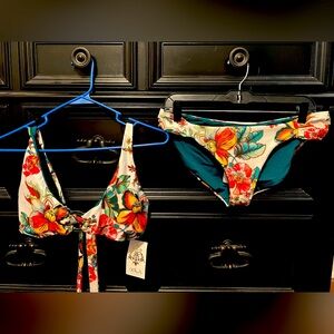 NWT Becca Swim Floral Bikini LG